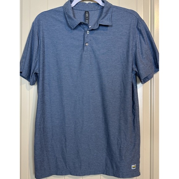 Vuori Other - Vuori Strato Tech Polo Shirt Mens Medium Blue Short Sleeve Athletic Stretch Soft